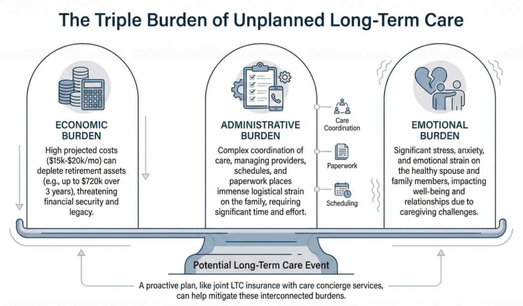 The Triple Burden of LTC